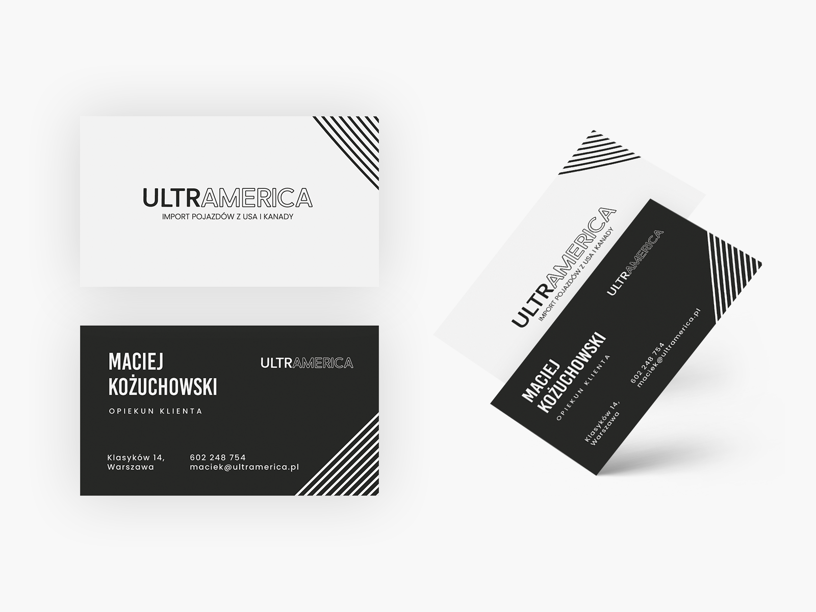 Ultramerica - projekt graficzny wizytówka