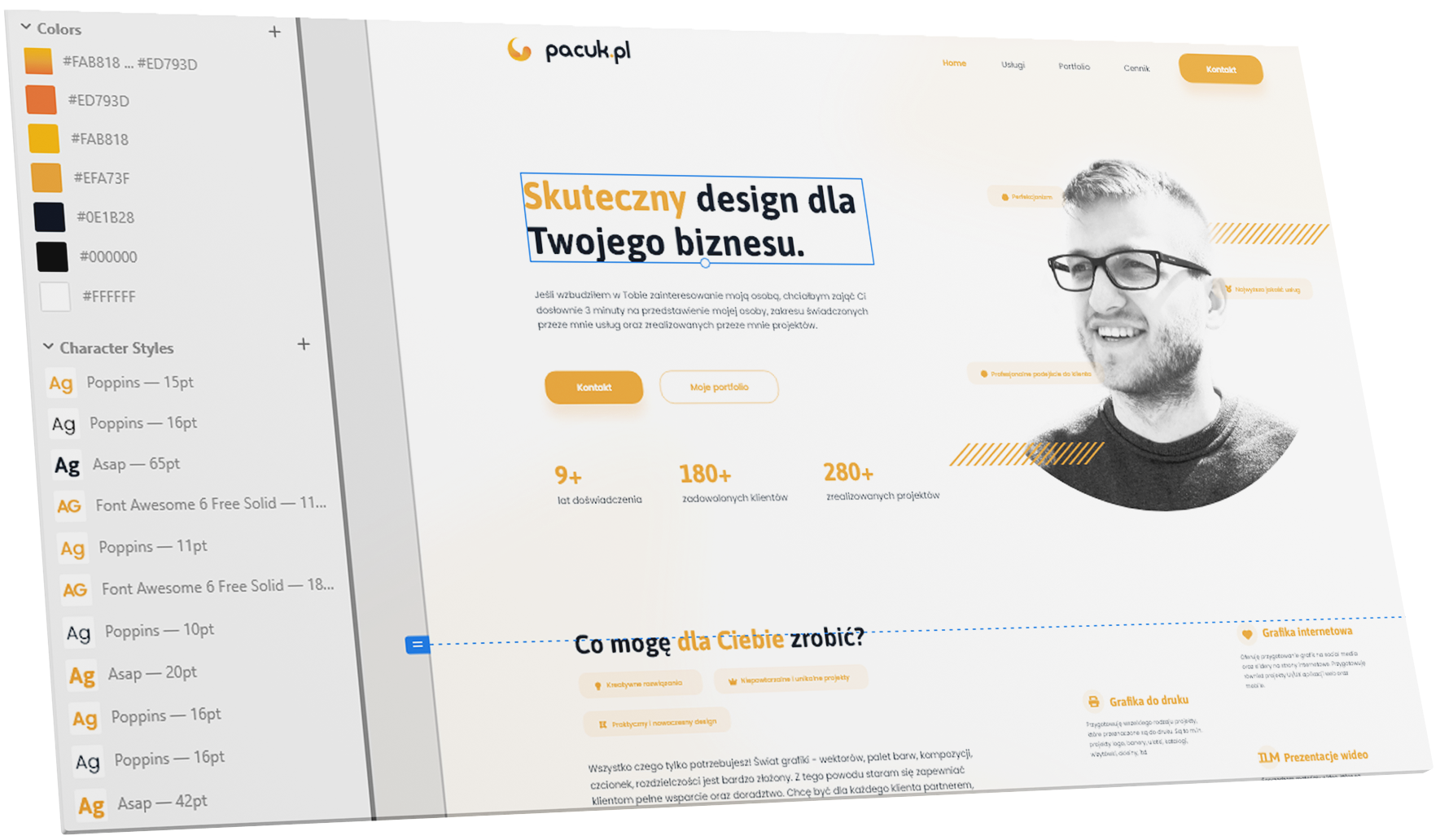 Projekt graficzny strony internetowej