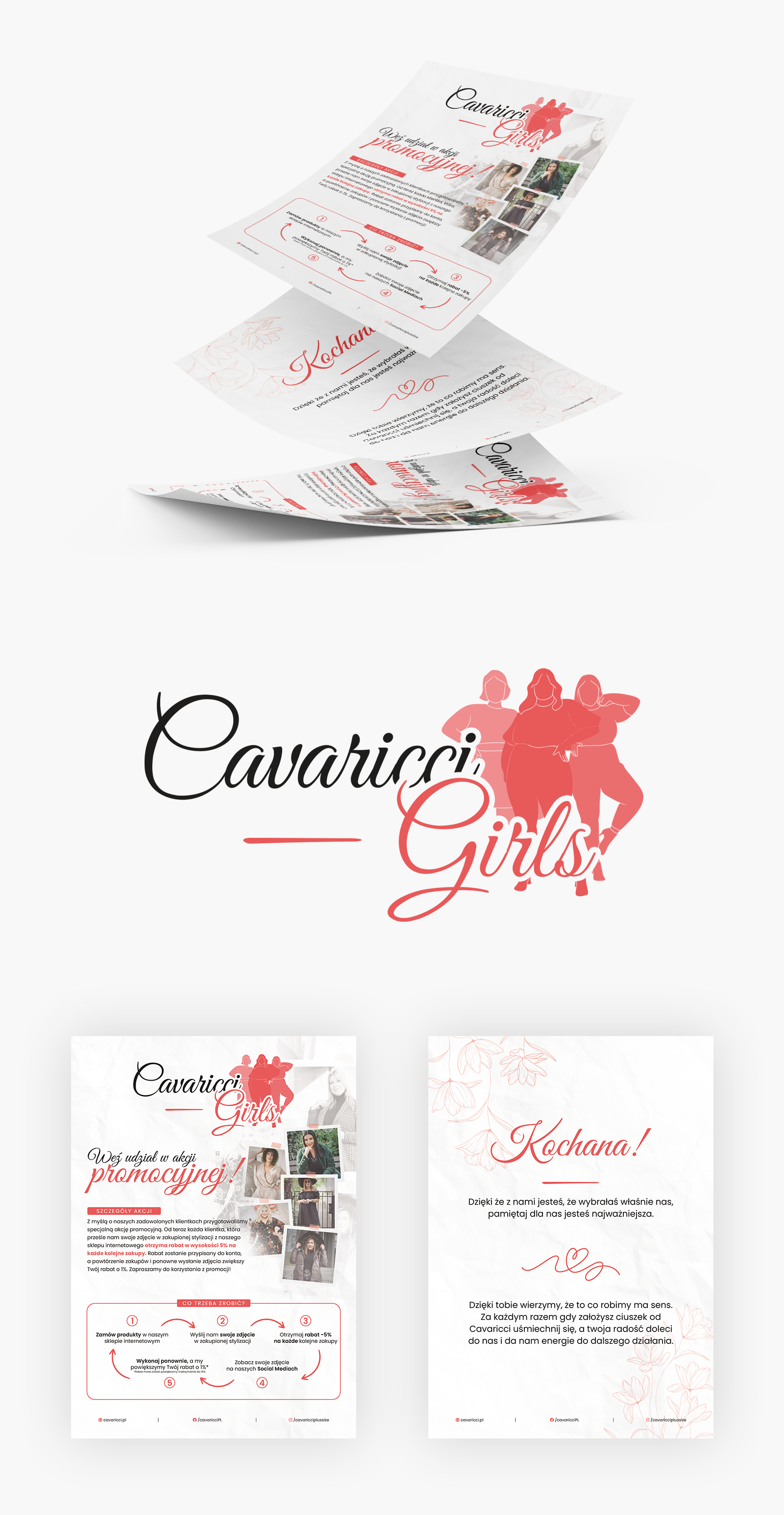 Cavaricci sklep internetowy - projekt ulotki promocyjnej