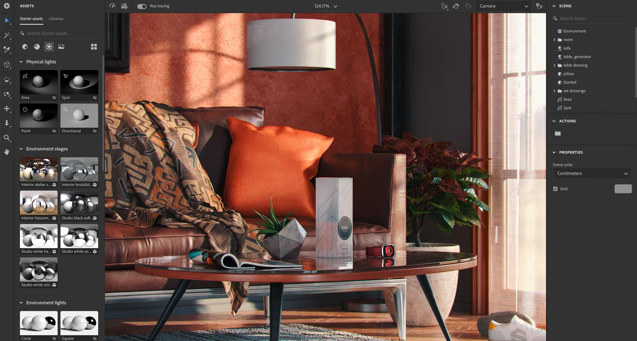 Interface narzędzia Adobe Substance Stager